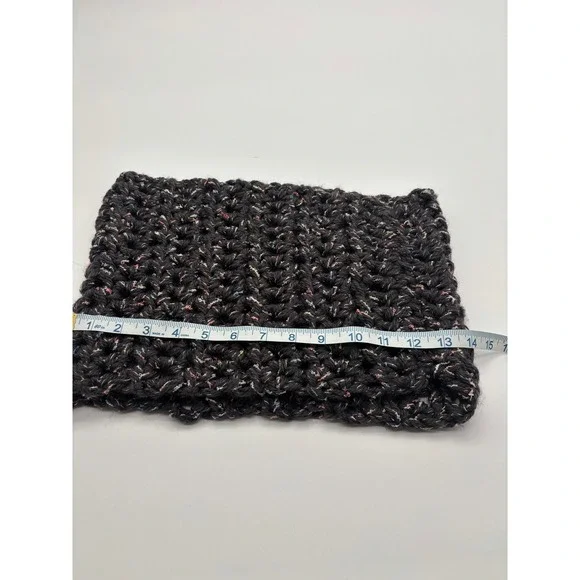 Chunky‎ Knit Infinity Scarf Charcoal Speckled Textured Warm Winter Accessory - Picture 2 of 5